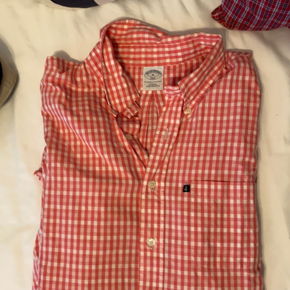 Plaid Brooks Brothers button down slim fit